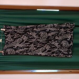Style & Co Elastic Waist Fully Lined Flowy Paisley Skirt 10P